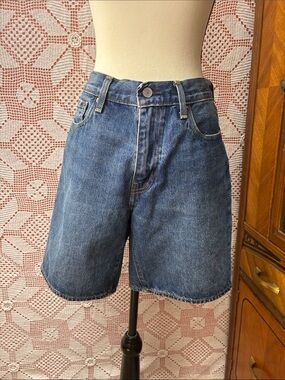 Classic High-Waist Blue Denim Shorts for Women